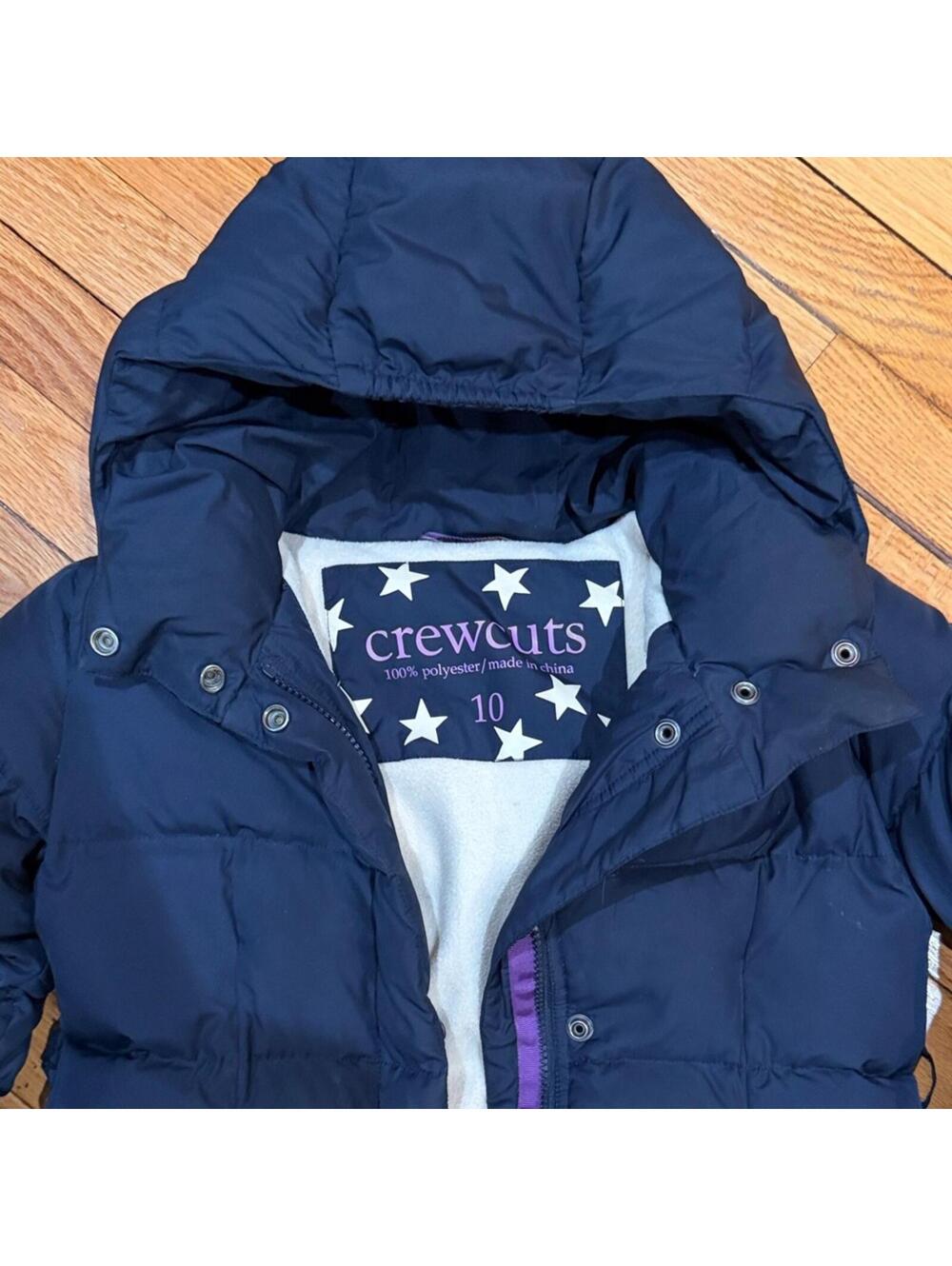 J Crew Crewcuts Navy Puffer Jacket size 10